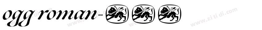 ogg roman字体转换
